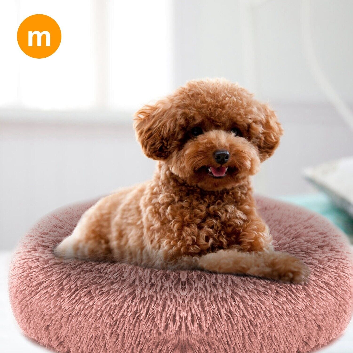 Plush Pet Dog Cat Bed Fluffy Soft Warm Calming Bed Sleeping Kennel Nest Non-Slip